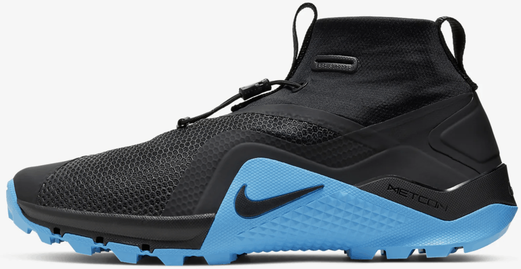 Nike MetconSF shoe for mud runs and OCRs - Black/Light Current Blue/Black