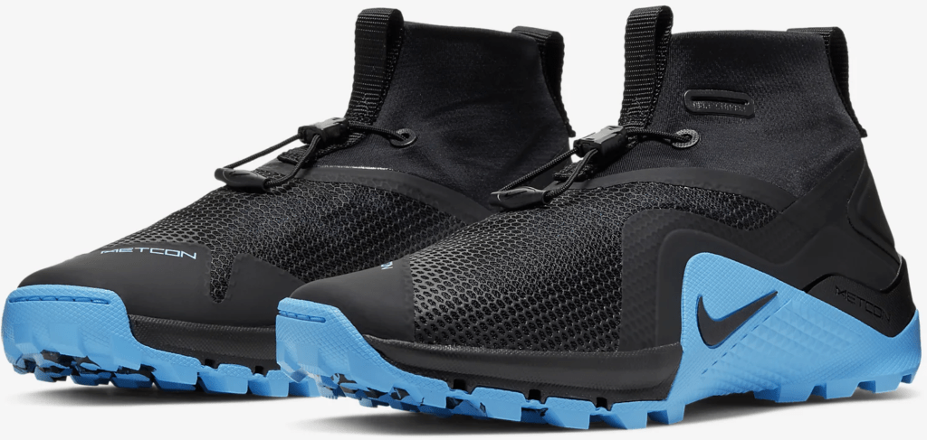 Nike MetconSF shoe for mud runs and OCRs - Black/Light Current Blue/Black