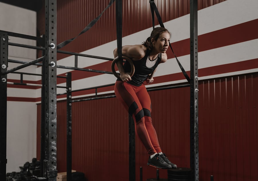 Muscle-ups on Olympic rings