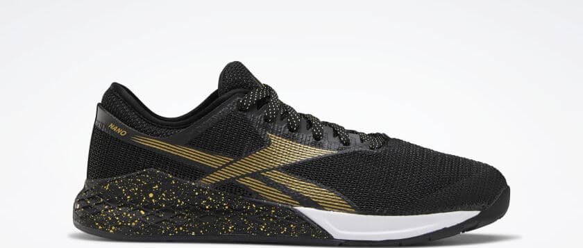 reebok nano black and gold