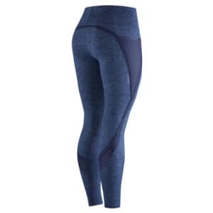 Back view of the Hylete High Waist Nimbus Tights for your Workout - Heather Navy/Navy