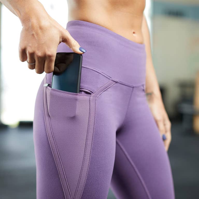 gym tights with phone pocket