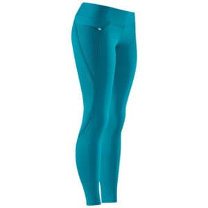 Front view of the Nimbus tights from Hylete in Lagoon color