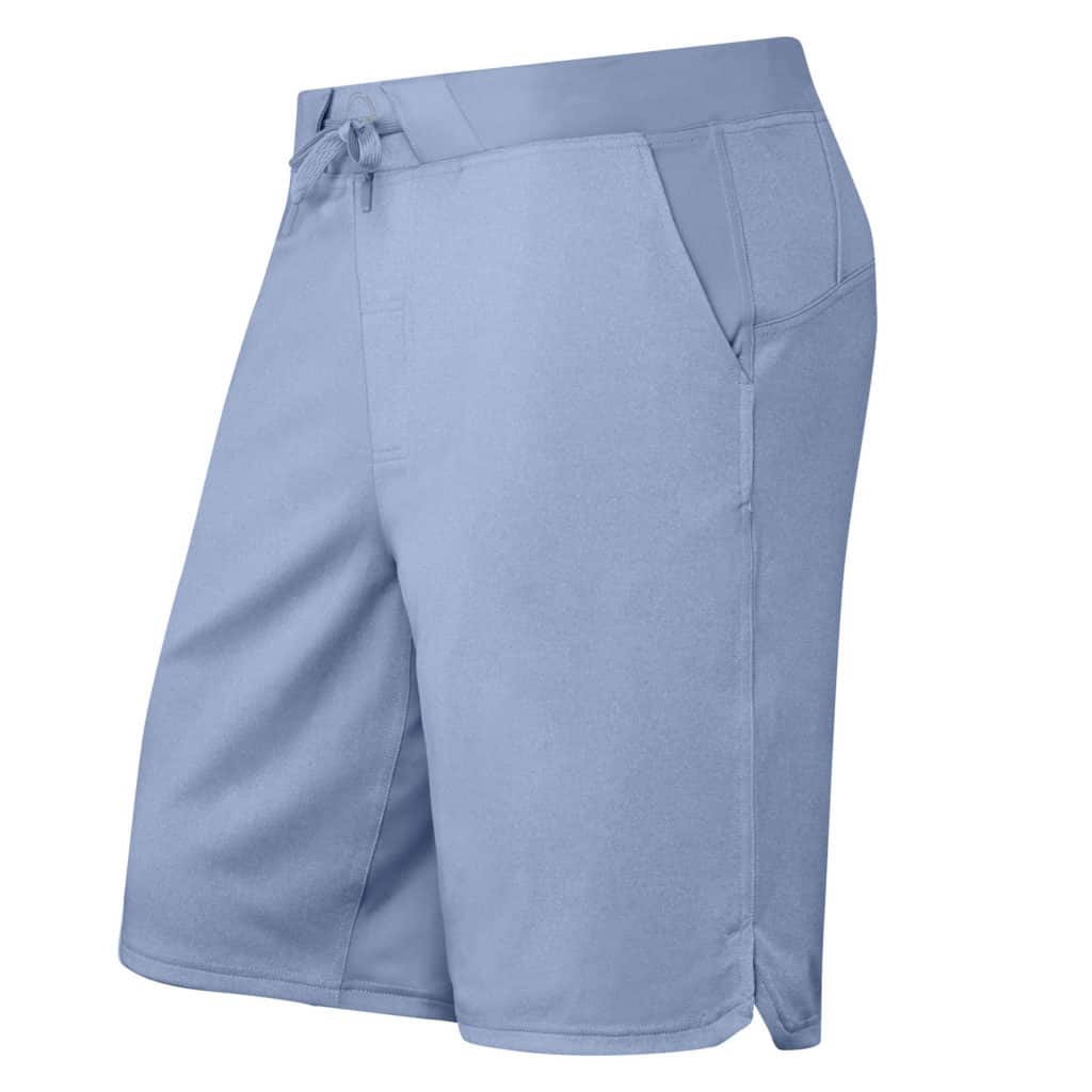 Front view of the Hylete Workout Shorts for Men - Fuse Short in Heather Delta/Delta