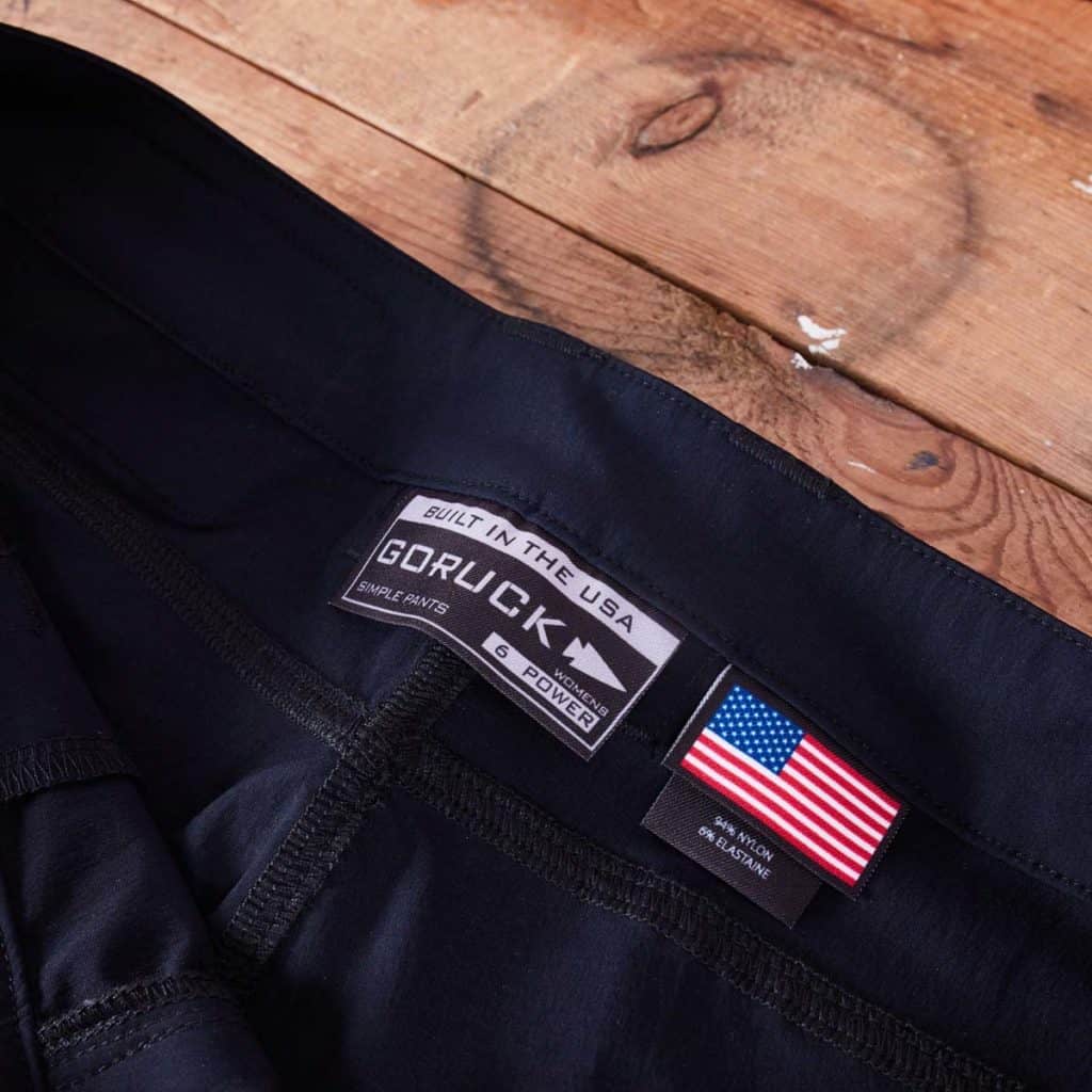 GORUCK Simple Pants - Power for Women are made in the USA