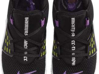 Top view of the Nike Free x Metcon 2 Cross Trainer for Men in BLACK / BRIGHT CACTUS PURPLE / NEBULA / WHITE