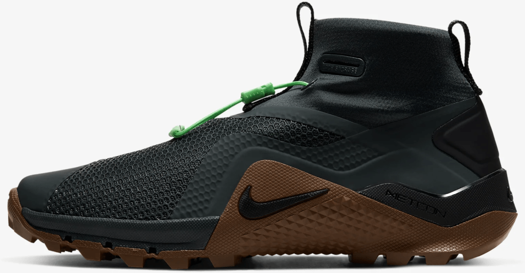 Medial rope grip of the Nike MetconSF shown here in Seaweed/Light British Tan/Green Spark/Black