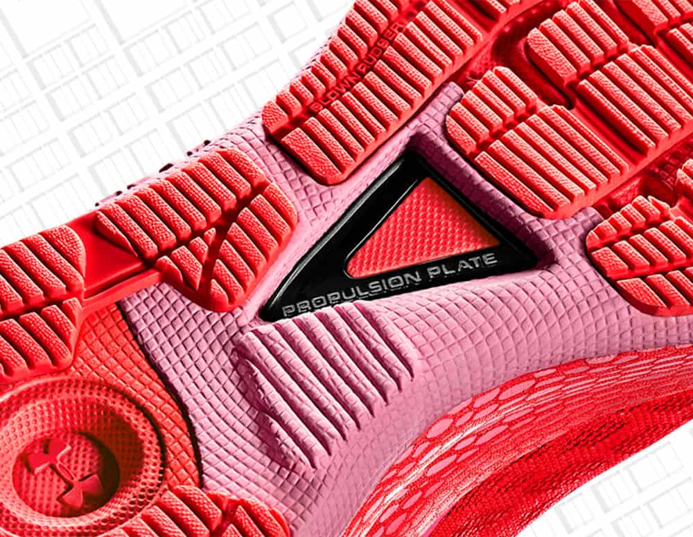 Propulsion plate of the UA HOVR Machina Running Shoe