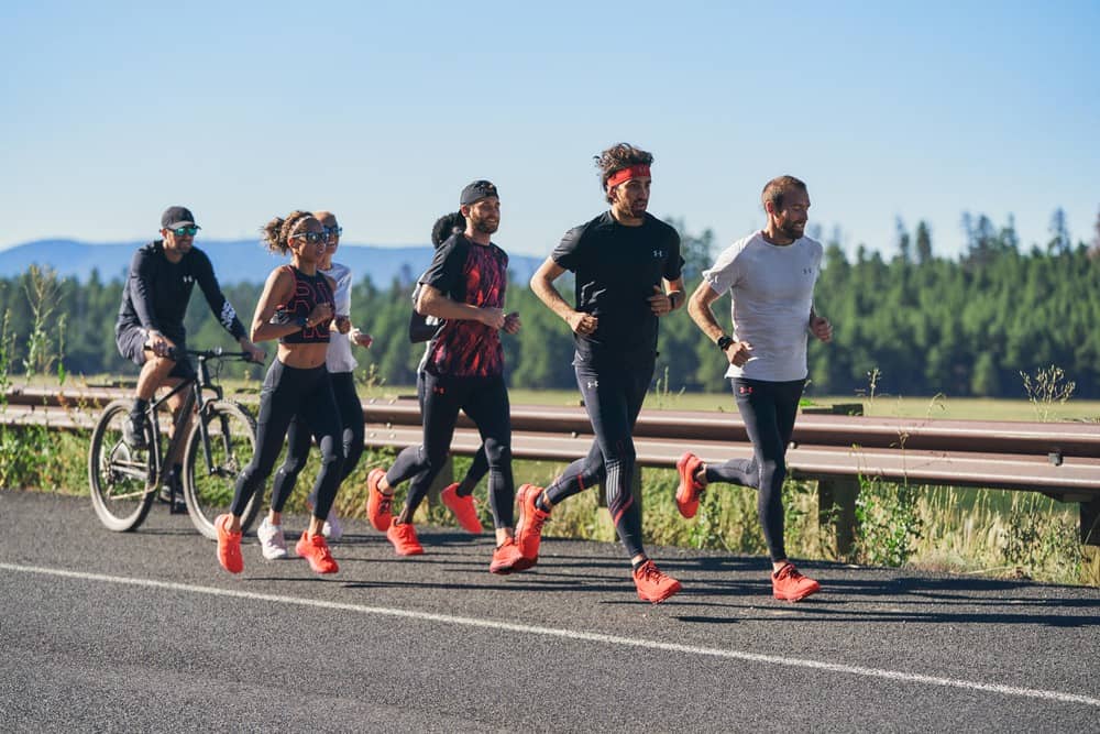 Runners with the UA HOVR Machina Running Shoe