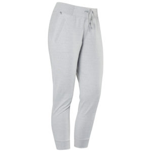 Front view of the Hylete Nova Jogger Sweatpants for Women - Heather Gray