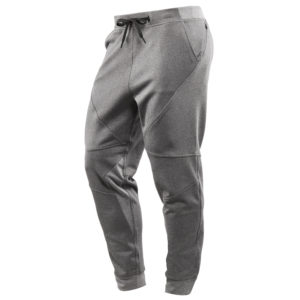 Front view of the Hylete flexion workout pants for men - Heather Slate/Heather Gray