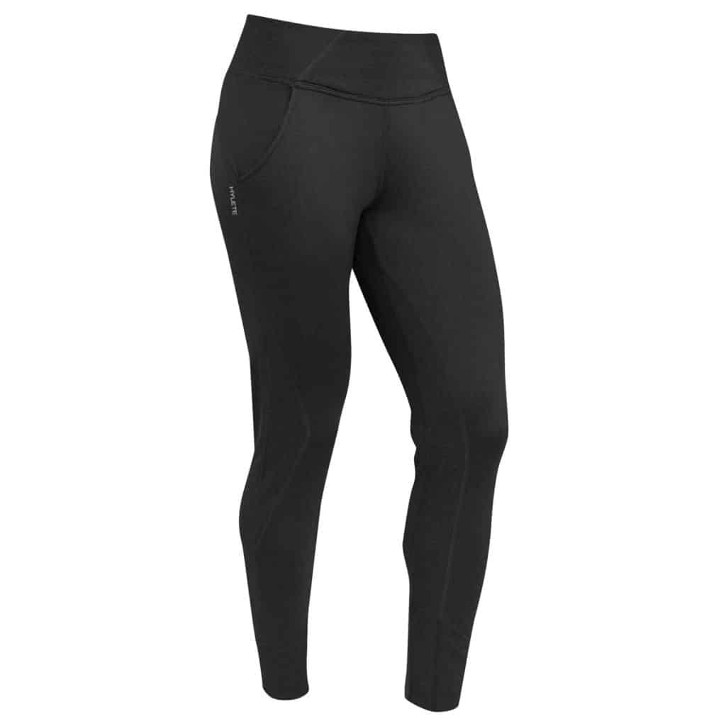 Front view of Hylete Flexion Pants - Workout Pants for Women in Black