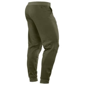 Back view of the Hylete Flexion Workout Pants for Men in Heather Olive
