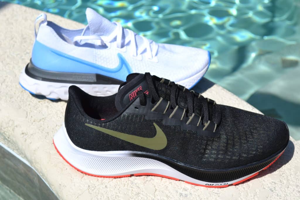 Nike Air Zoom Pegasus 37 versus React Infinity Run Flyknit - side by side