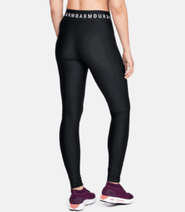 Women's HeatGear® Armour Branded Waistband Leggings - Black