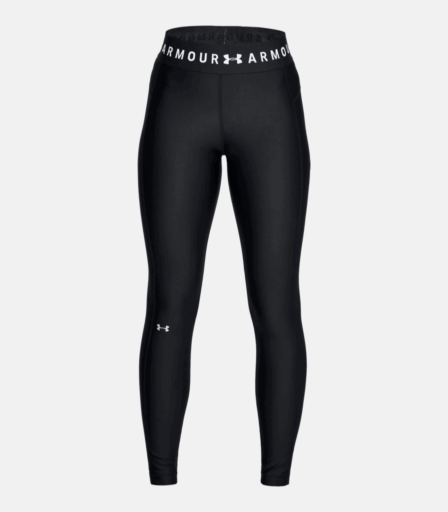 Women's HeatGear® Armour Branded Waistband Leggings - Black