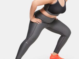 Women's HeatGear Armour Hi-Rise Leggings - Charcoal Light Heather 1X - HIIT Workout
