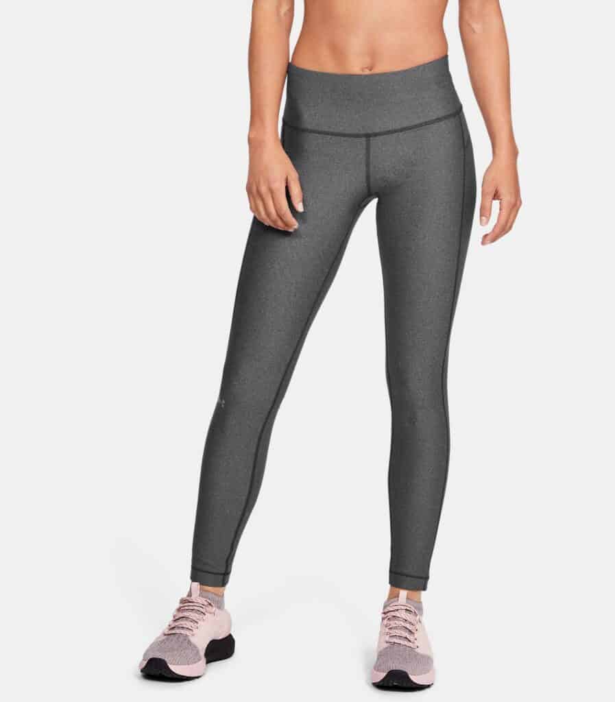 Women's HeatGear Armour Hi-Rise Leggings - Charcoal Light Heather - Front 2