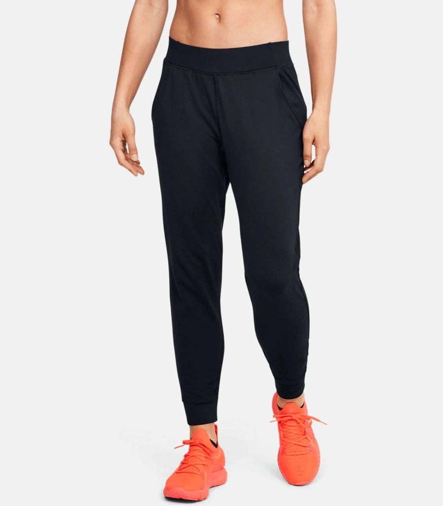 UA Meridian Joggers in Black - Front