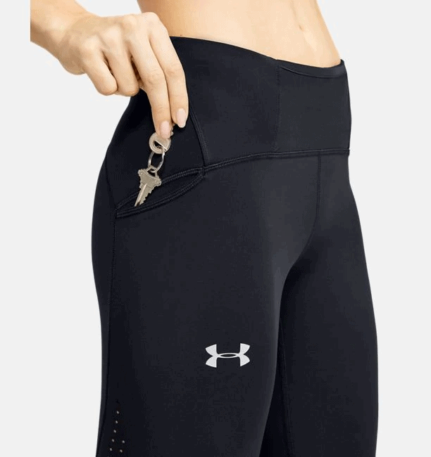 Women's UA Qualifier Speedpocket Perforated Crop - Side Pocket