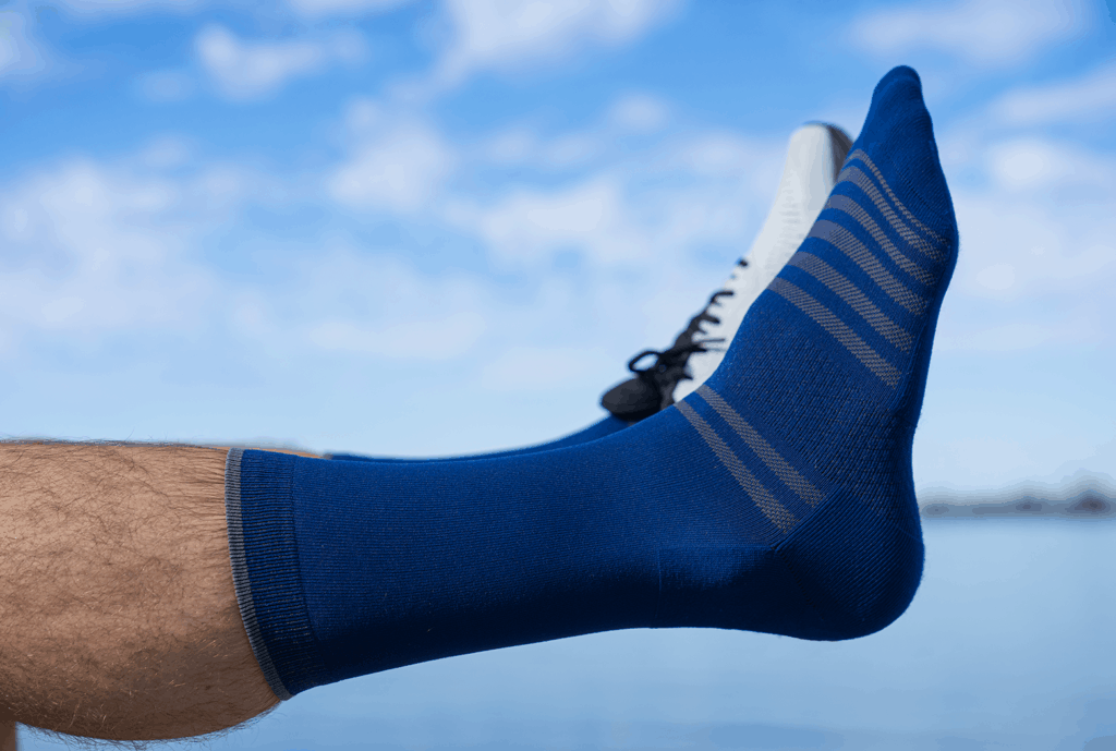 ALMI all-day performance sock come in black, grey, and blue