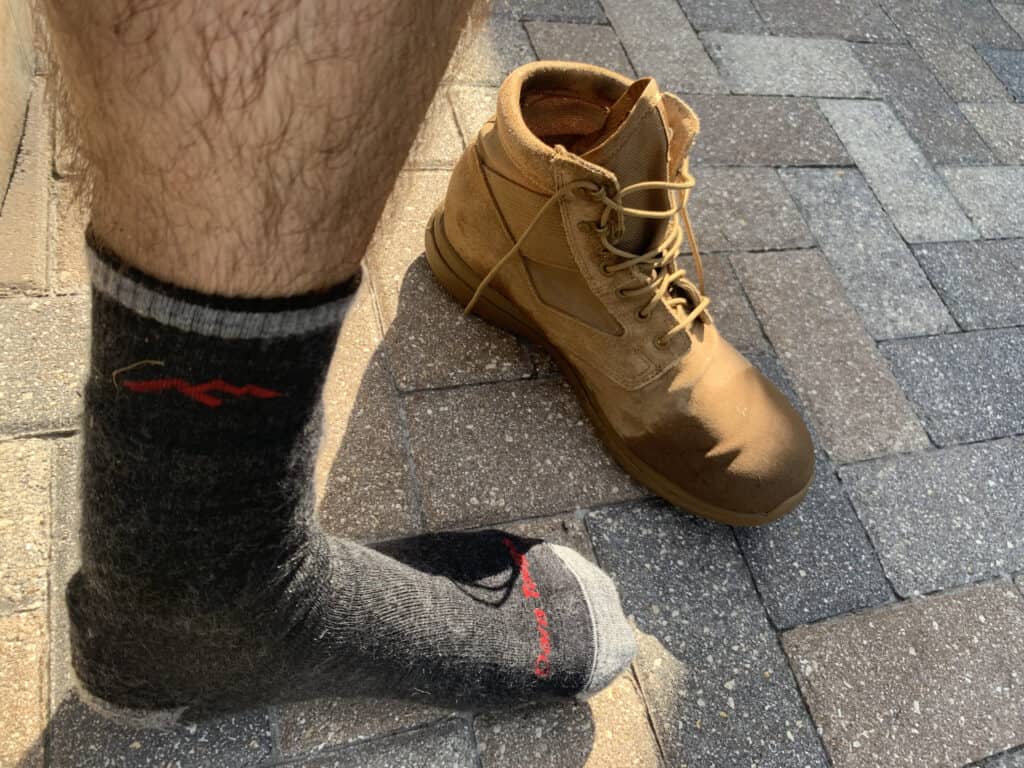 Darn Tough Boot Socks are great for rucking and work well with the MACV-1