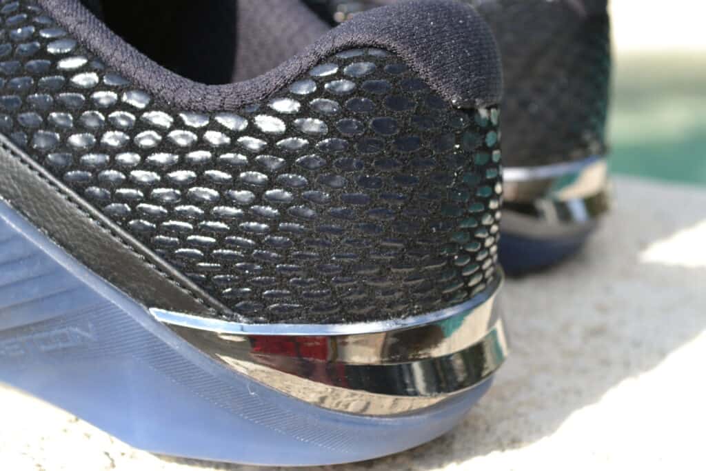 Nike Metcon 6 AMP Metallic Shoe Review - Heel 2