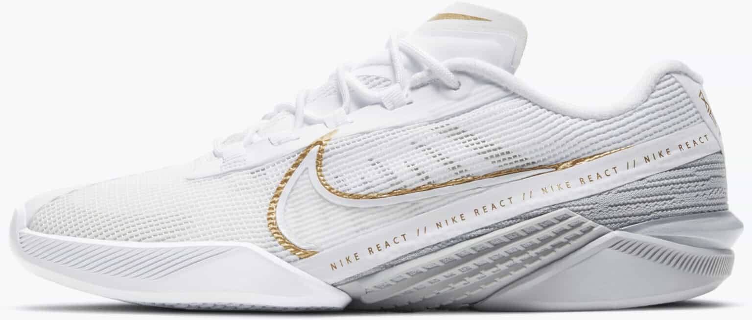 nike react metcon turbo white gold