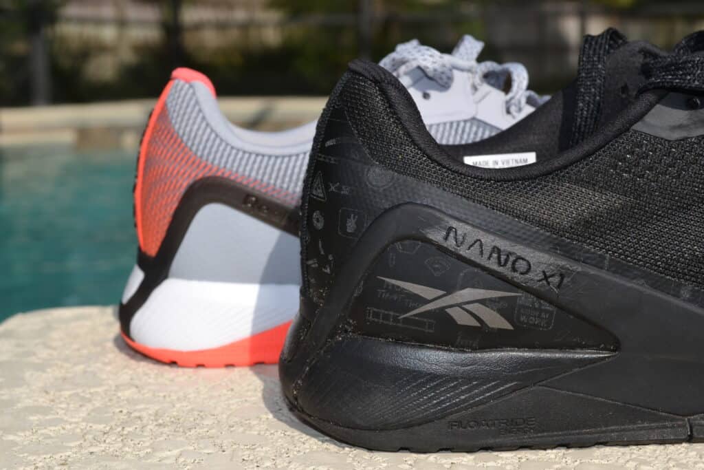 Reebok Nano X1 Grit Versus Knit - Side view of the heel