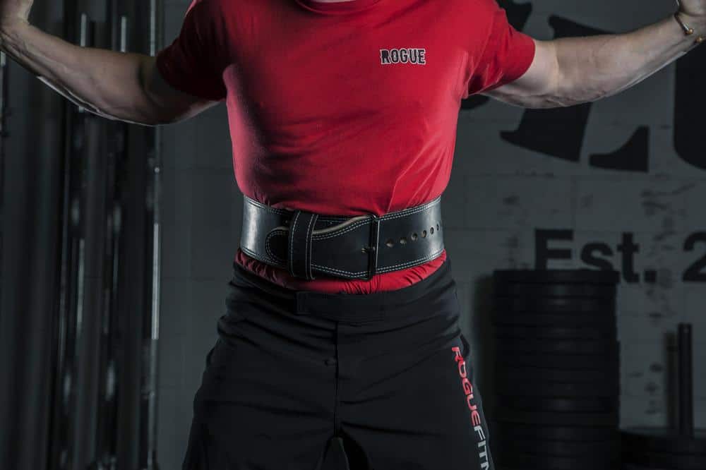 Rogue 13mm Powerlifting Belt worn