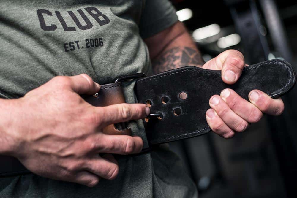 Rogue Faded 4 Lifting Belt by Pioneer to be worn