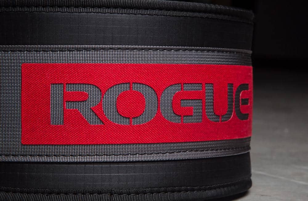 Rogue USA Nylon Lifting Belt brand red