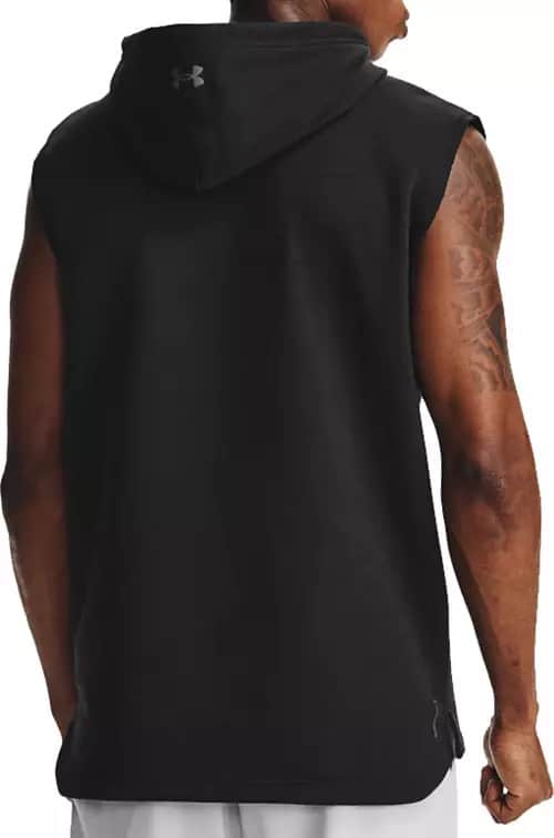Under Armour Men's Project Rock Charged Cotton® Sleeveless Hoodie quarter back