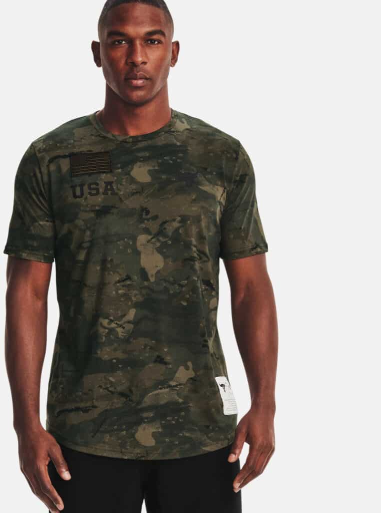 NWOT Black Camo Size Mens XL Under Armour Project Rock Warrior Shirt 