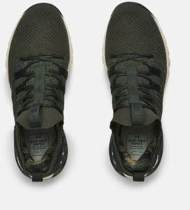 Under Armour Men's UA Project Rock 3 Camo Training Shoes top view pair-crop