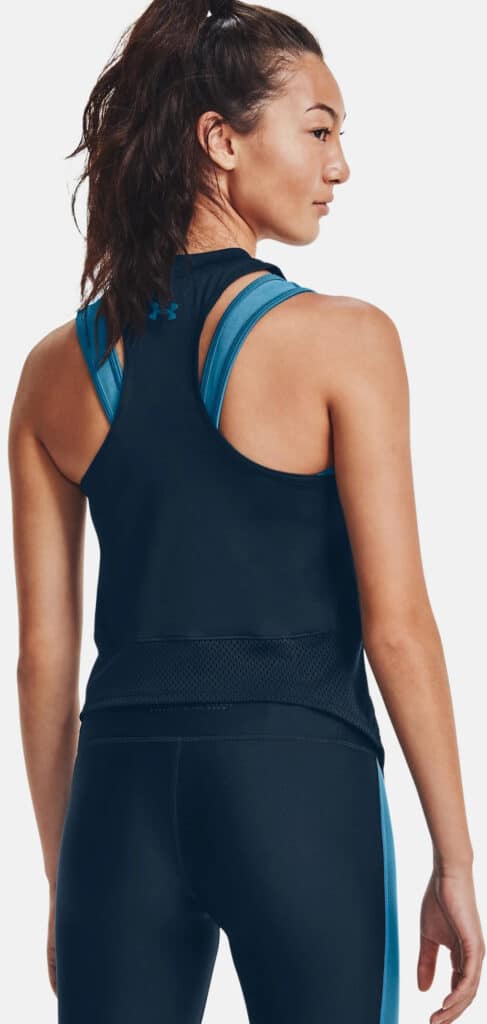 Under Armour Women's Project Rock Perf Tank back view-crop