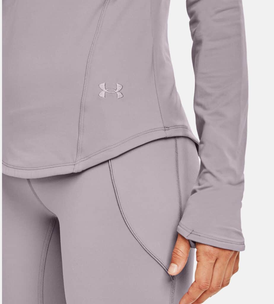 Under Armour Women's UA HydraFuse Long Sleeve close up front brand name-crop