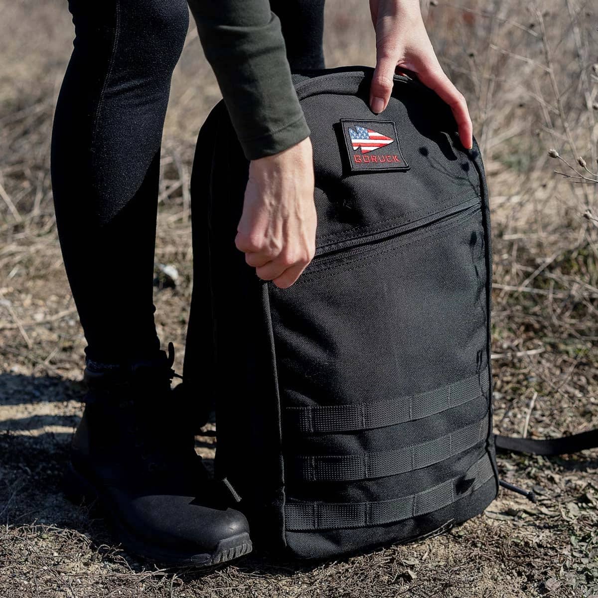 GORUCK Bullet Ruck being used black