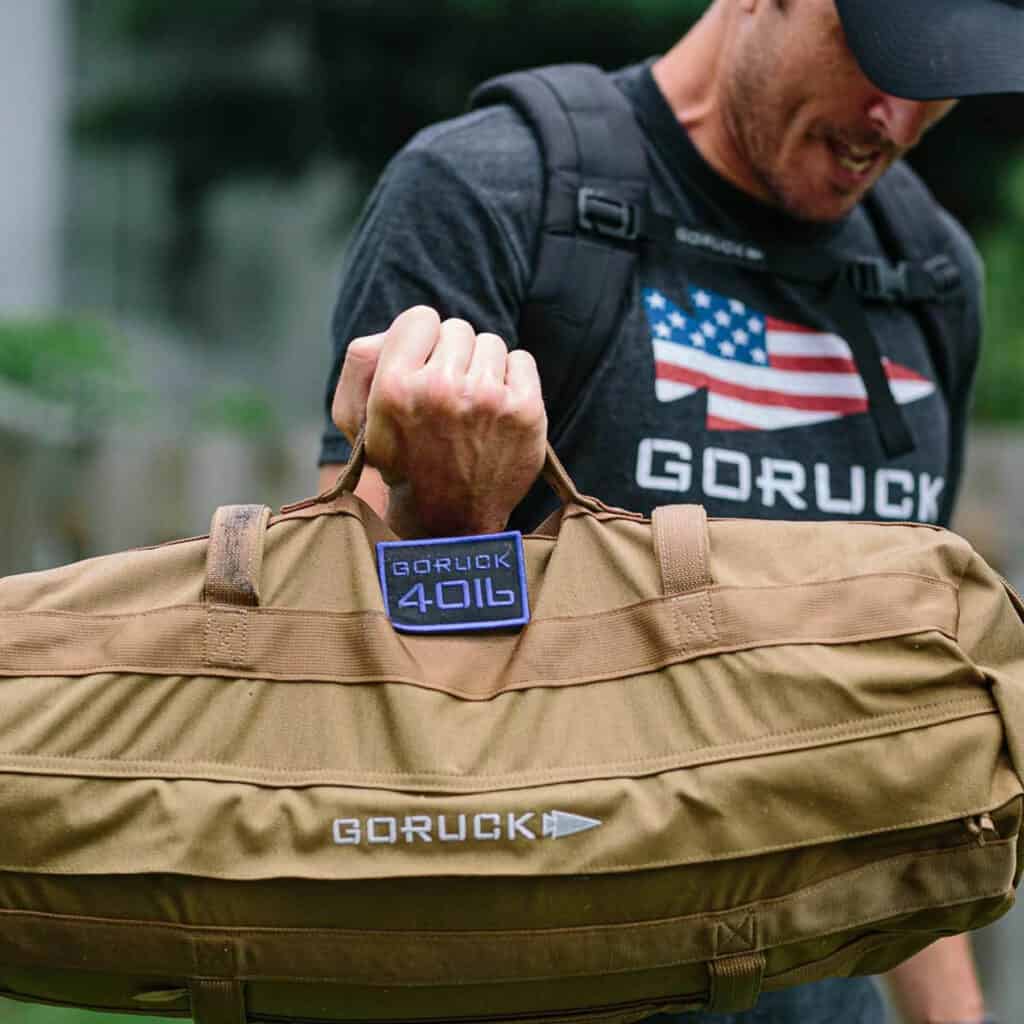 GORUCK Sandbags 40lb coyote lifting