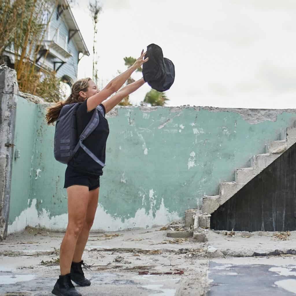 GORUCK Womens American Training Shorts throwing