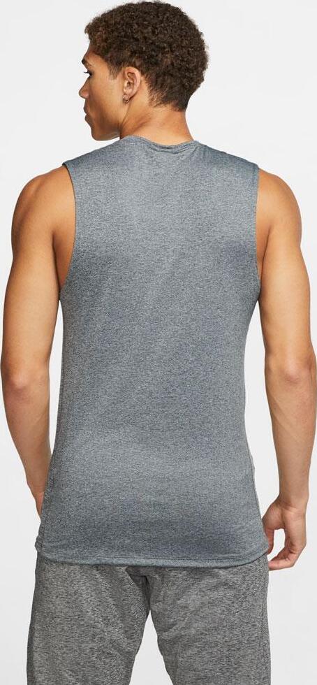 Nike Mens Pro Sleeveless Top Gray Particle Gray back view