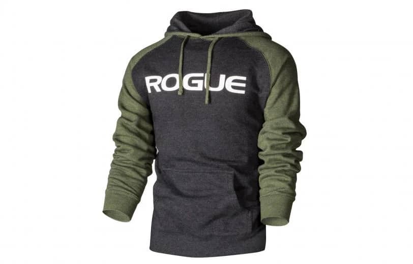 Rogue Midweight Basic Hoodie Heather Gray and Army Green