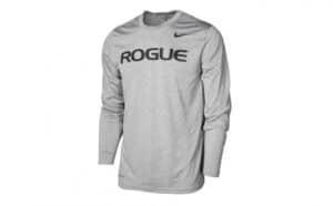 Rogue Nike Dri-Fit Legend 2.0 Long Sleeve Tee Heather Gray full view front