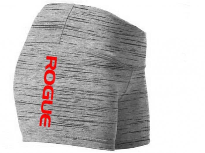 WOD Gear Clothing Wide Band Booty Shorts gray quarter view