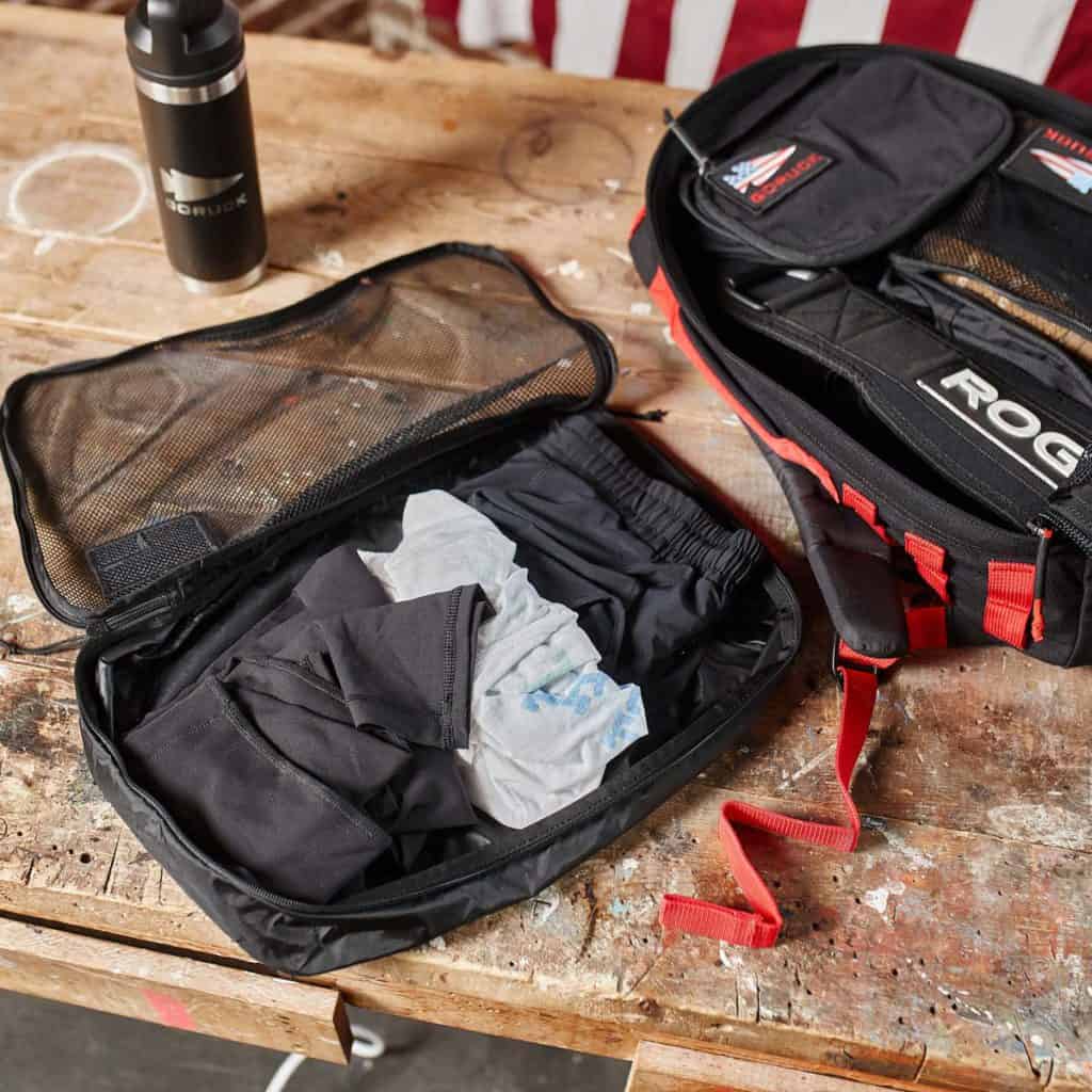 GORUCK Packing Cubes flat clothes open