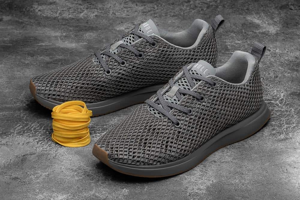 NOBULL Mesh Runner Concrete pair side by side