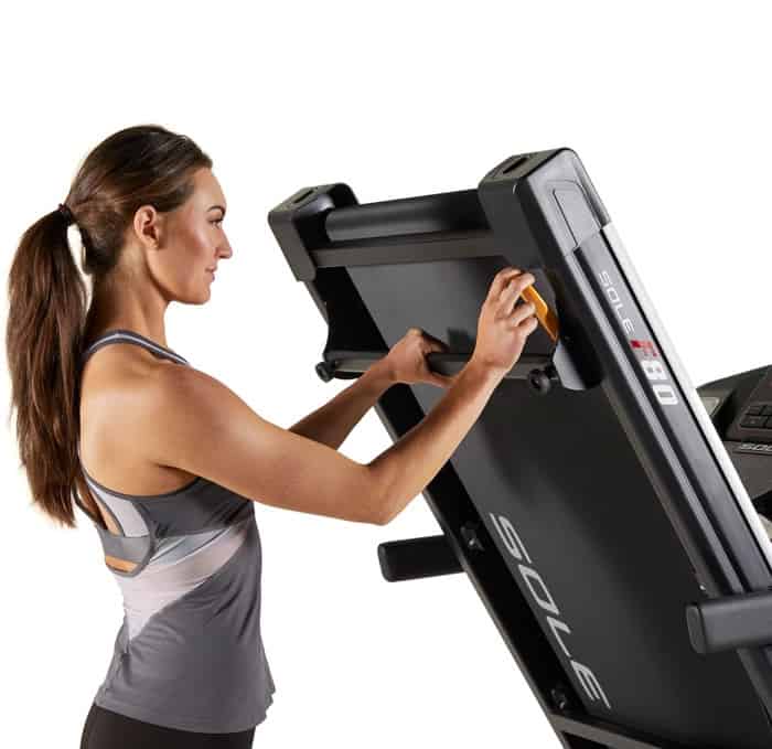 Sole F80 Treadmill close up folding