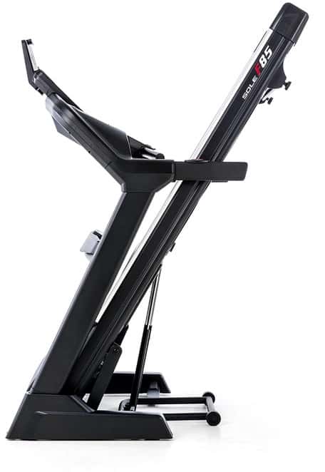 Sole F85 Treadmill folded side view