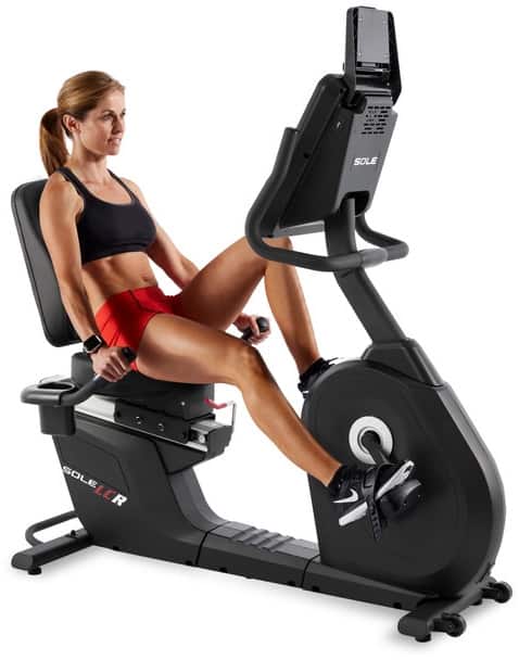 Sole Fitness LCR Recumbent Bike with model