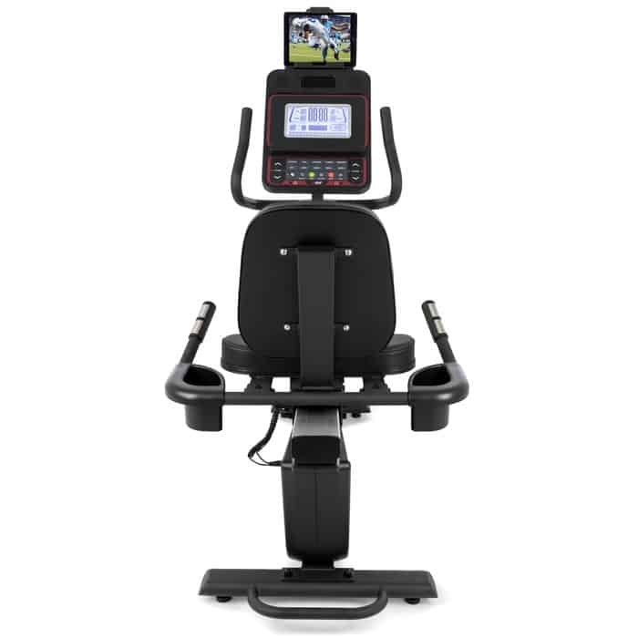 Sole Fitness R92 Recumbent Bike back with tablet